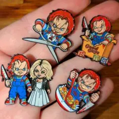 チャッキー　ティファニー　チャイルドプレイ　ピンズ　ピンバッジ　ピンブローチ