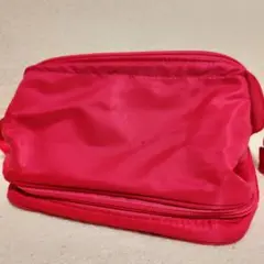 資生堂ピンク ナイロンポーチ 中型 内ポケット付き