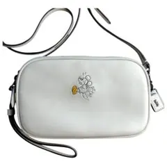 COACH × ディズニー コラボ 2WAY レザー ショルダーバッグ ミッキー