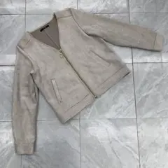 WHO’S WHO gallery ノーカラージャケット シンプル グレー系 F