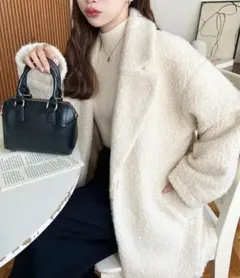 moment+ フェイクリングウールルーズシルエットテーラードジャケット