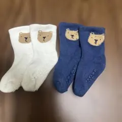 ベビー　靴下　新生児　gap 6-12m クマ
