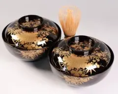 【CM537】天然木漆塗 四君子 草花 金蒔絵 黒塗椀 二客 大正昭和 CM537】天然木漆塗 四君子 草花 金蒔絵 黒塗椀 二客 大正昭和 - メルカリ