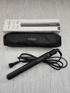 SALONIA ストレートヘアアイロン ブラック 24㎜ SL-004S