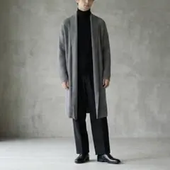 G9832*レンコントラント☆カシミヤ☆セーブル☆ロング☆カーディガン☆ガウン