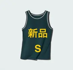 新品　UNIQLO ユニクロ　ブラトップタンクトップ　ダークグリーン Sサイズ