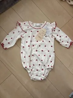 ハート柄ロンパース 80cm 新品タグ付き