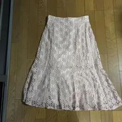 JILL STUARTピンク レース フレアスカート ロングのサムネイル