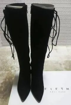 【1回のみ使用】スエード編み上げロングブーツ☆FIFTH KUGA KOJI☆