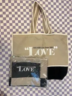 嵐 ARASHI Live LOVE グッズセット バッグ ポーチ バスタオル - メルカリ