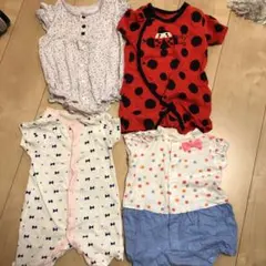 ベビー夏服 ロンパース 女の子 サイズ60〜70