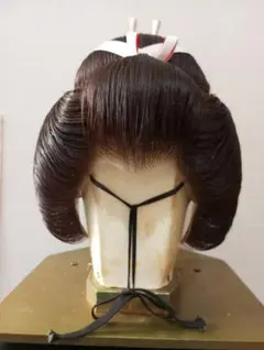 日本髪 かつら 中古花嫁用かつら 高島田かつら 日本髪かつら 文金高島田 中サイズ 髪色：#4 明るい栗色 【中古