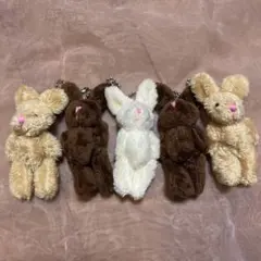 うさぎ　マスコット　ボールチェーン　キーホルダー　ハンドメイド