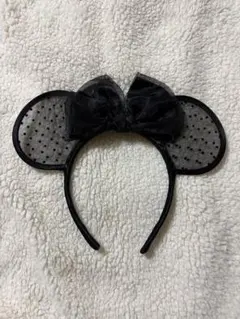 東京ディズニーリゾート 黒ミニーちゃんのカチューシャ