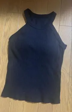 ユニクロ ブラトップ ブラック ホルターネックブラタンクトップ Ｓ