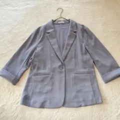 ★美品 グラシア テーラードジャケット LL GLACIER ブルー 春夏