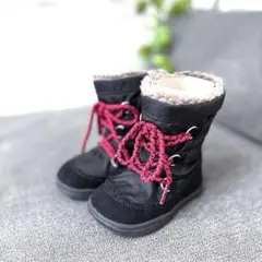 BEAMS 新品　未使用　黒のファー付きベビーブーツ　箱付き　贈答用にも！
