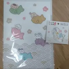 [新品未使用]　ちいかわ　もぐもぐ本舗　A4クリアファイル＋シールセット