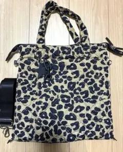 【BAYFLOW 】ベイフロー 3WAYキルトトート レオパード ヒョウ柄 美品