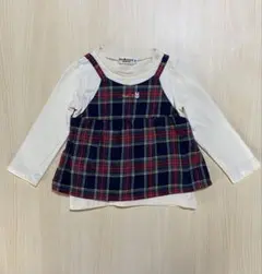 ホットビスケッツ　重ね着風長袖カットソー　90cm