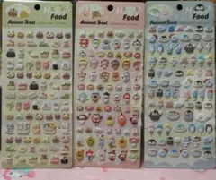 新品3枚セット■ぷくぷくシール アニマル 動物柄 A