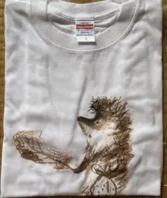 ユーリー・ノルシュテイン　ハリネズミ イラスト Tシャツ ホワイト S新品未使用