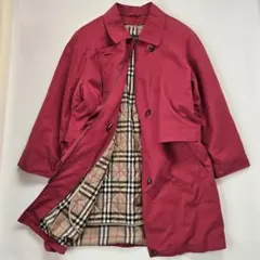 Burberrys ステンカラーコート キルティングライナー ドローコード 赤