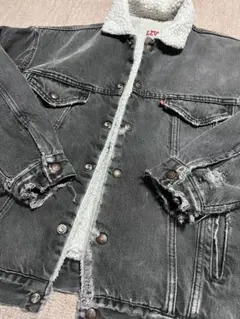 【USA製】90s LEVIS ブラックシェルパ　ジャケット