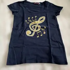 Mascarass Jam 音符プリント Tシャツ ネイビー