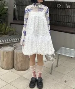 poppy 花柄キャミワンピース フリーサイズ - メルカリ