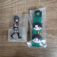 進撃の巨人　一番くじ　アクスタ　ぽこっとちゃーむ　セット