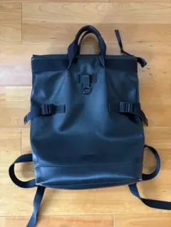 美品　サンローランパリ　リビングトン　バックパック　キャンバス　レザー　ブラック