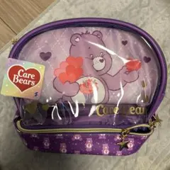 ケアベア　ショルダーバッグ　パープル　クリア窓　CareBears　バッグ　肩掛