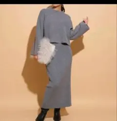 新品マイストラーダ Mystrada36グレー★ニットセットアップ