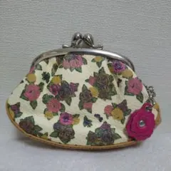 《新品》KENZO　ケンゾー　レザー花柄がま口コインケースのサムネイル