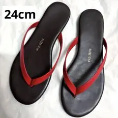 SLOBE IENA トングサンダル レッド 赤24cmのサムネイル