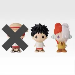 ワンピース一番くじ　赤髪海賊団　F賞　ルフィ　ウタ SOFVICちゅ