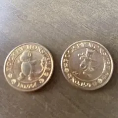 【美品】ポケットモンスター　ポケモン　コイン2枚　メダル　ミュウツー&ヒトカゲ