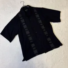 m*a様 サヴォイクロージング×バンビーノ◇半袖シャツ◇アズテック柄