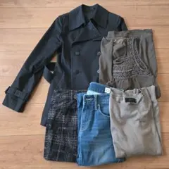 レディース まとめ売り5点 春服 秋 春夏 トレンチコート クイーンズコート 服