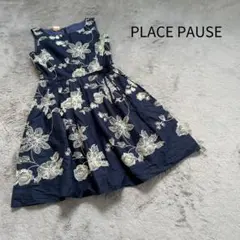 PLACE PAUSE プレイスポーズ レトロワンピース 花柄ワンピース 刺繍