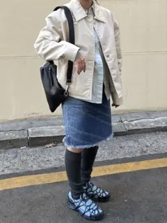 ELLE PLANETE ヴィンテージ ミディアムスカート デニムスカートのサムネイル