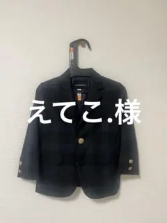 フォーマルスーツ 105サイズ ネイビー系チェック