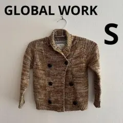 GLOBAL WORK ダブルブレストカーディガン Sサイズ