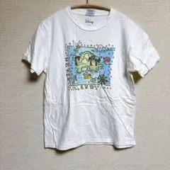 希少 ディズニー ピーターパン ネバーランド Tシャツ 白 ユースM キャラT