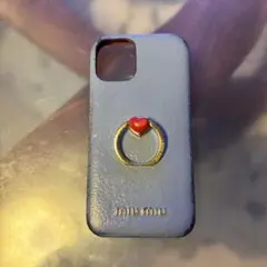 miumiu iPhone12mini ハート　水色のサムネイル