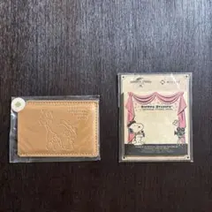 スヌーピー　ケース入り　カードミラー　ふせん