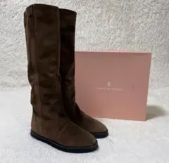ファビオルスコーニ ロングブーツ　23.5cm スウェードブラウン