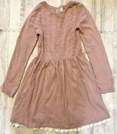 H&M 長袖ピンクワンピース 130
