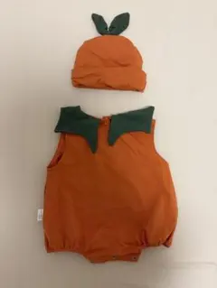 ベビー用 かぼちゃコスチューム 帽子付き